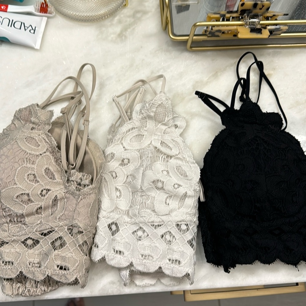 3 pack lace cami set